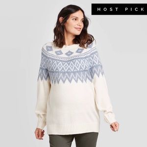 Ingrid & Isabel Maternity Fairisle Pullover